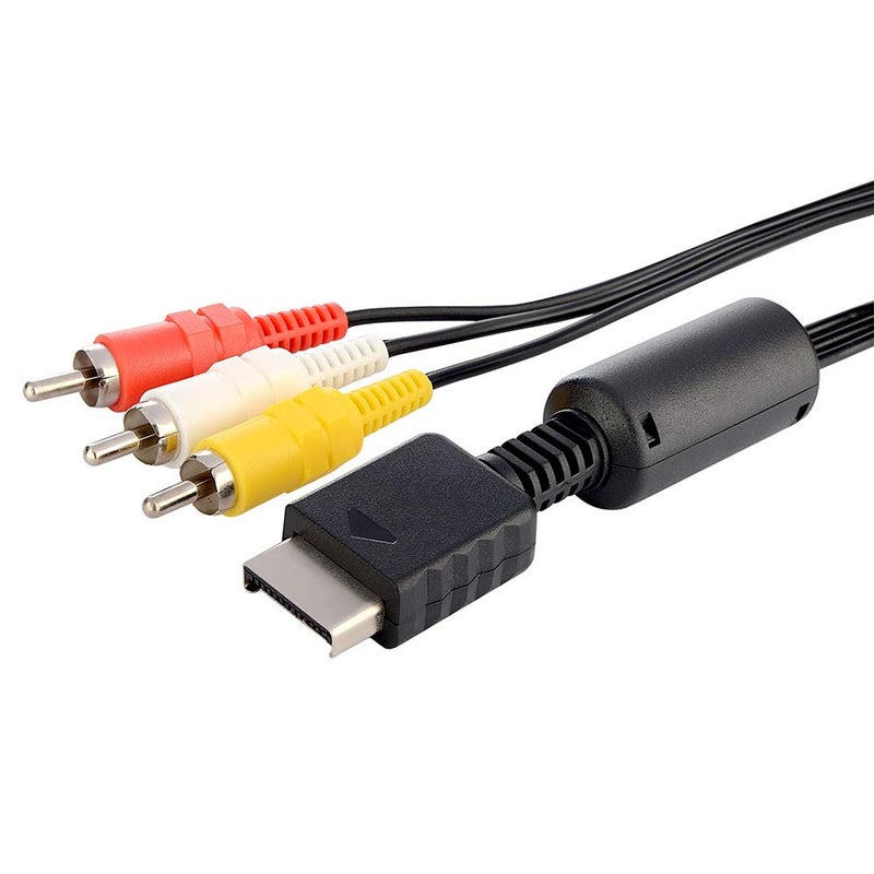 RGEEK PS2 PS3 AV Cable, AV to RCA Composite Cable Cord for PS2 PS3(6FT) - Image 1